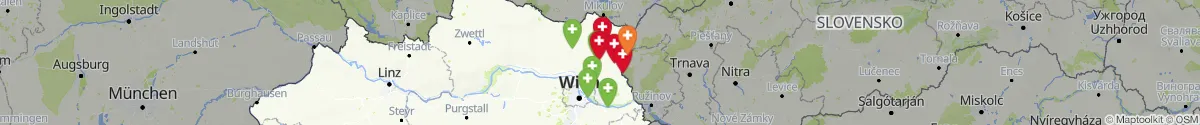 Map view for Pharmacies emergency services nearby Hausbrunn (Mistelbach, Niederösterreich)